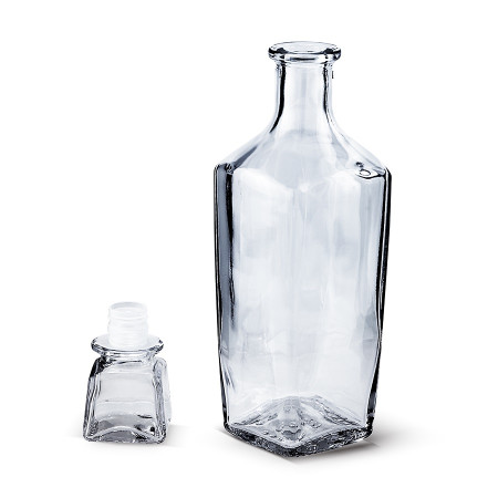 Бутылка (штоф) "Элегант" стеклянная 0,5 литра с пробкой  в Черкесске